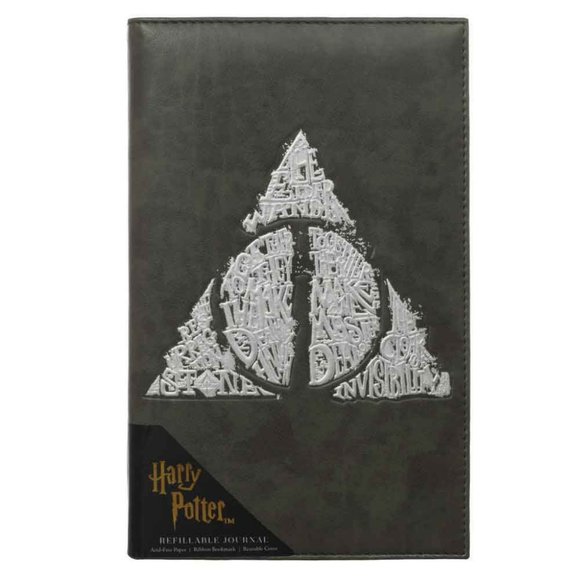 Harry Potter Deathly Hallows Embossed Journal with Elder Wand Pen - Picture 2 of 11